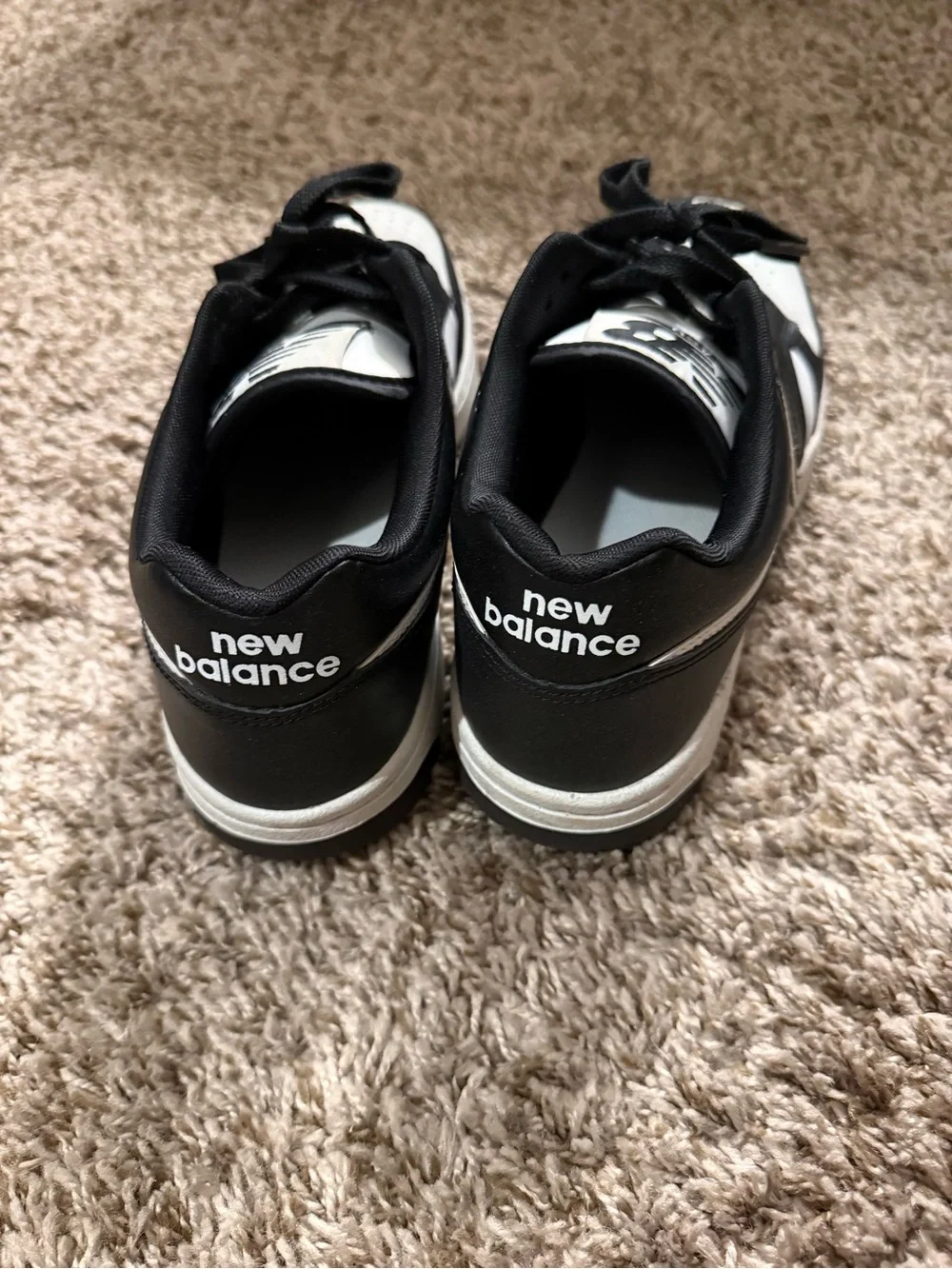 New Balance Kids Black and White Low-Top Sneakers